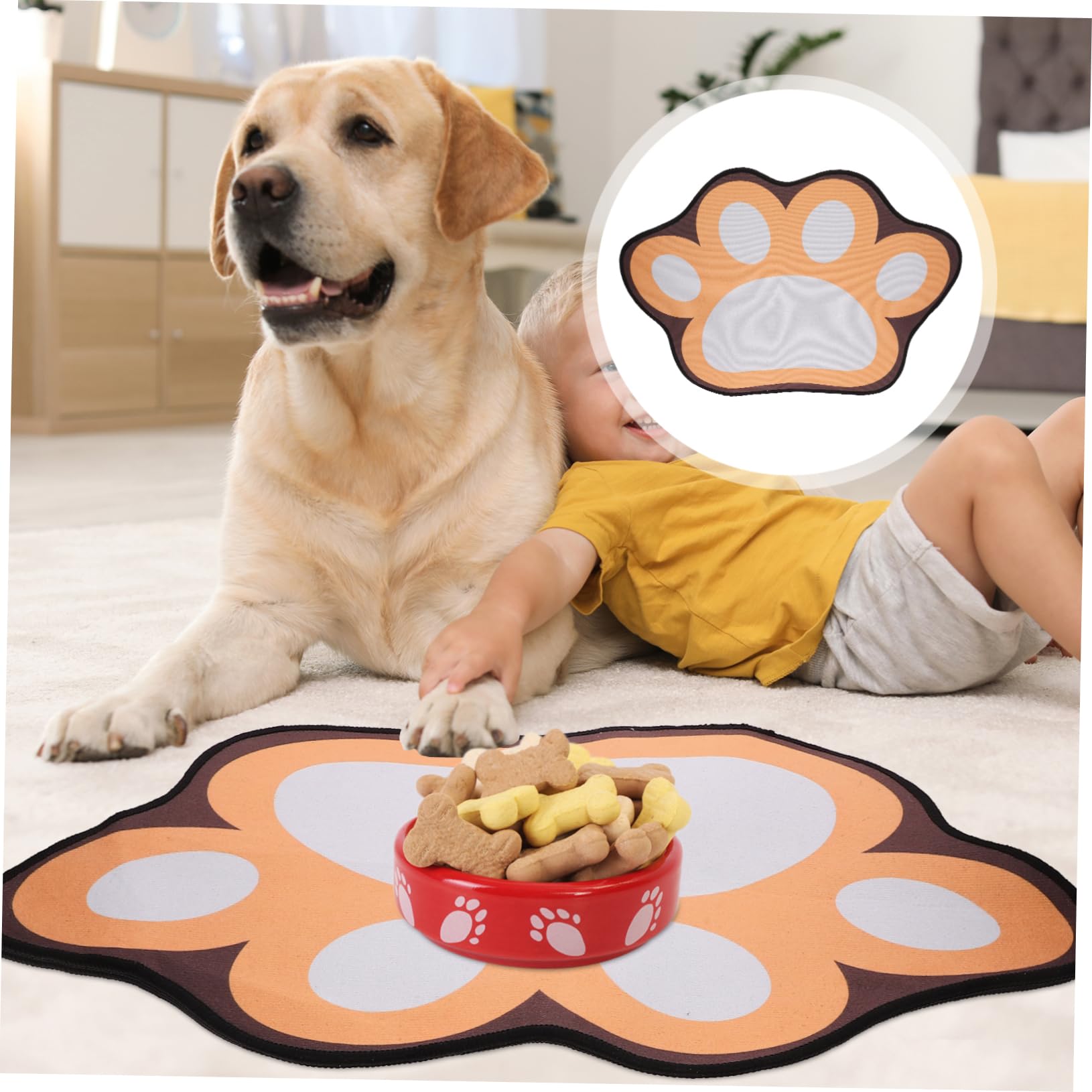 HANABASS Pet Feeding Mat Quick Dry Cat Food Bowl Mat Insulated Reusable Pet Food Mat for Indoor Use Easy to Water Bowl Mat Cat Feeding Mats for Cats