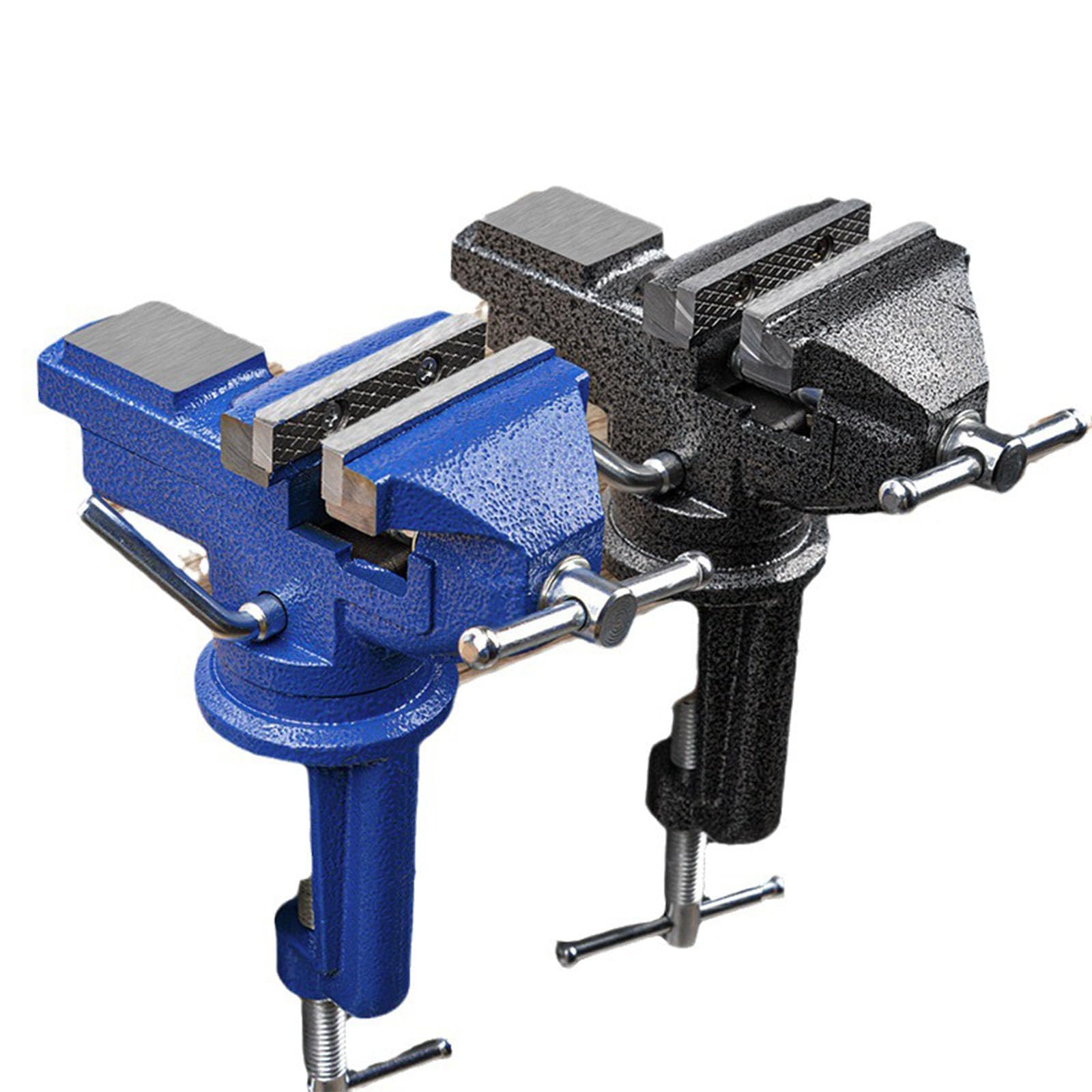 Bancs polyvalents Étau de serrage de table à double usage avec base rotative à 360 degrés pour établi de travail du bois Outil d ' étau de fabrication artisanale
