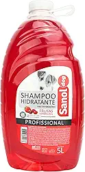 Sanol Dog Shampoo De Pêlos Para Cães E Gatos Frutas Vermelhas 5 Litros Vermelho