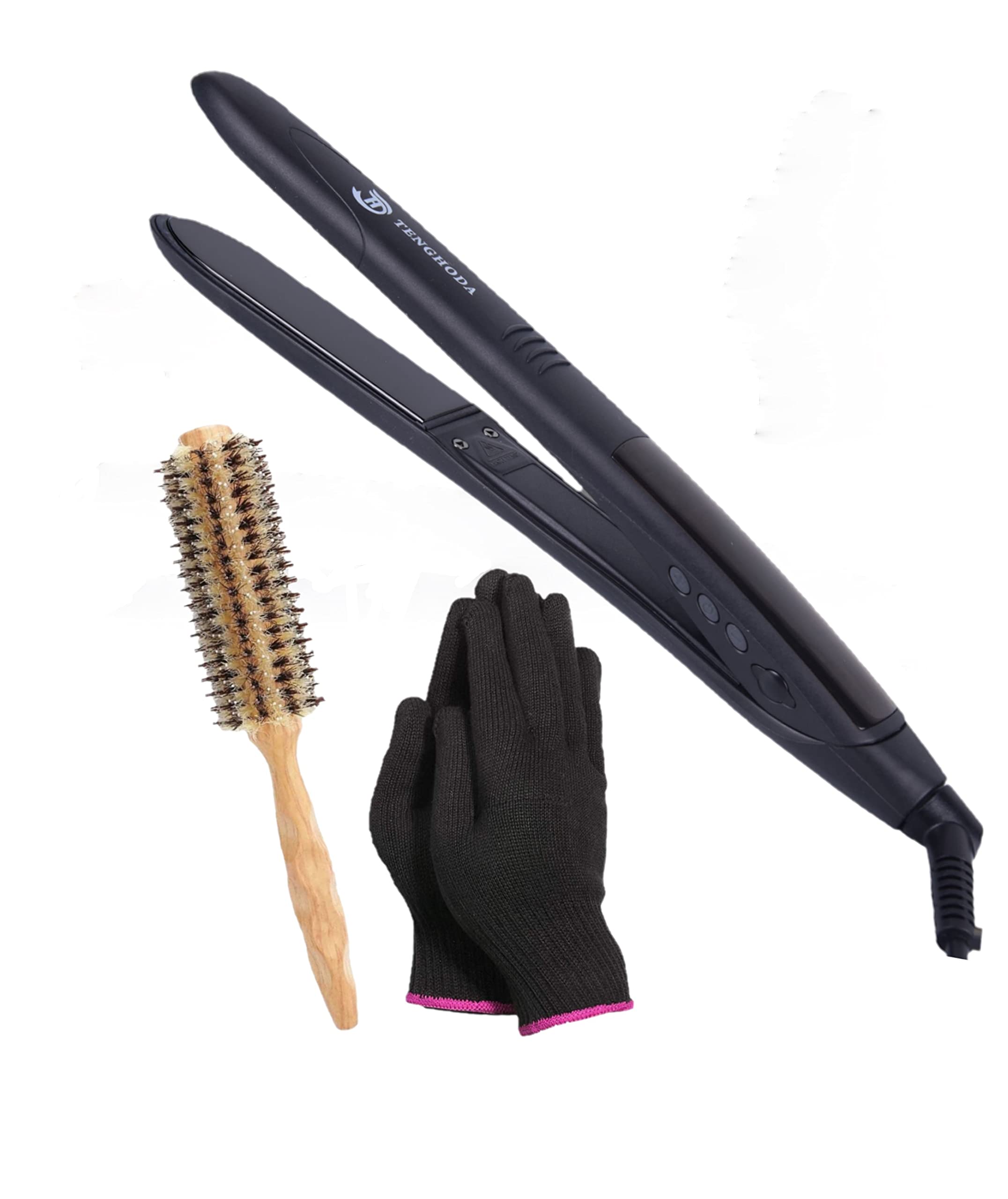 Professional Hair Straightener| Slim Hair Styling Curling Straightening Set| 450F Temperature