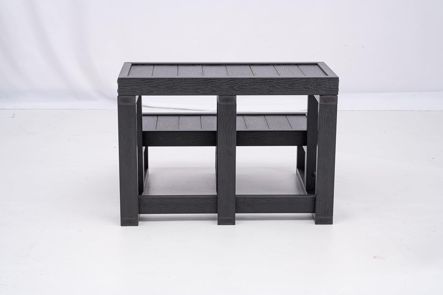 Hot Tub Steps,Wood Looking Plastic Steps for Hot Tub,Hot Tub Stairs with Three Legs,Outdoor 2 Steps for Sided Spa,RV, Deck, Kitchen for Adults， Load Capacity 800 lbs