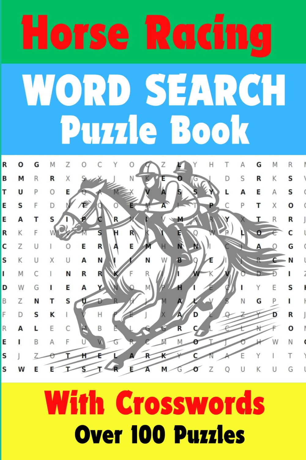 Horse Racing Word Search: Racing Puzzle book for adults and children: Word Search Puzzle Book