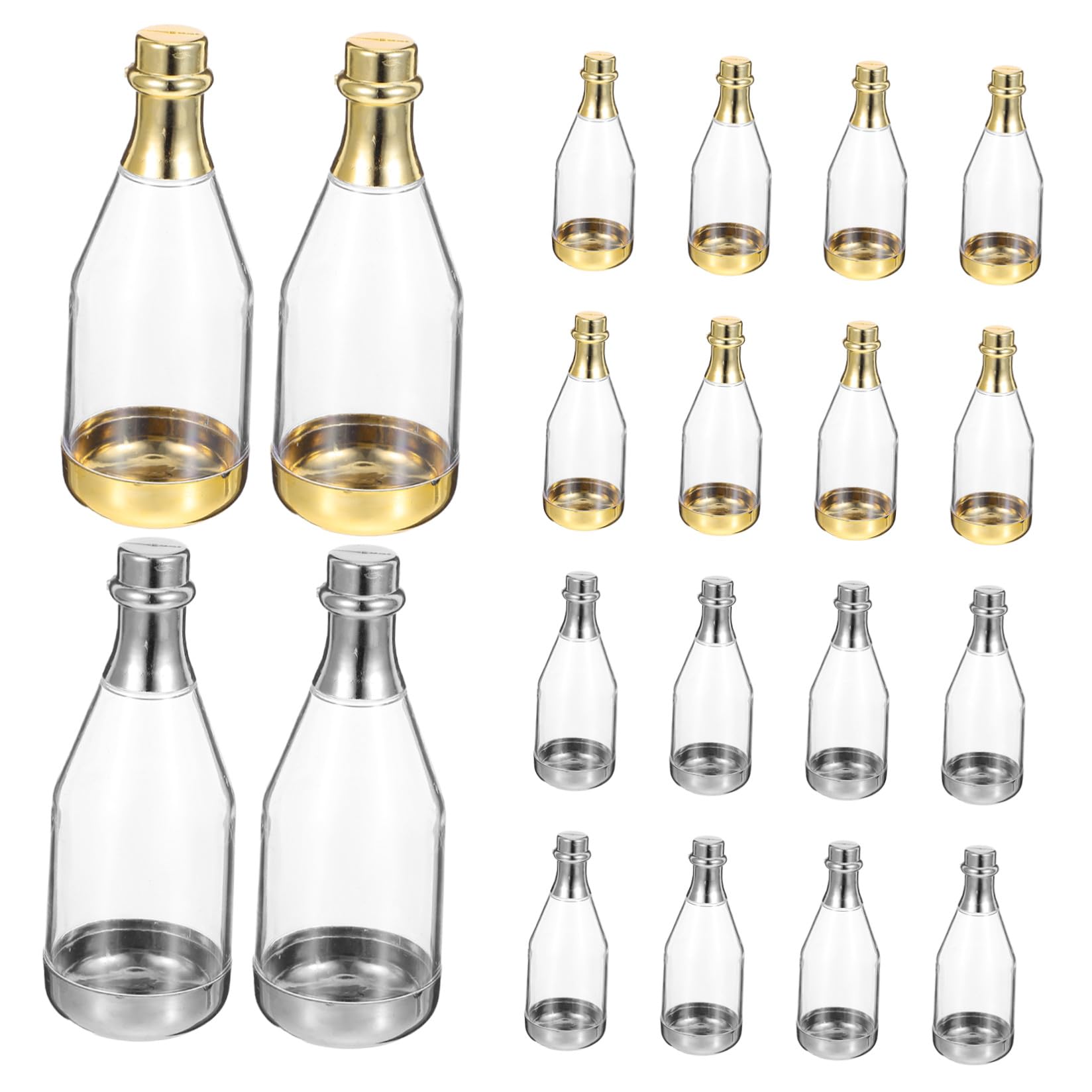 HEANUJJ 20 Cajas de Dulces Forma de Botella de Plástico para Regalos de Boda y Fiestas, Ideales para Packaging y Detalles Decorativos