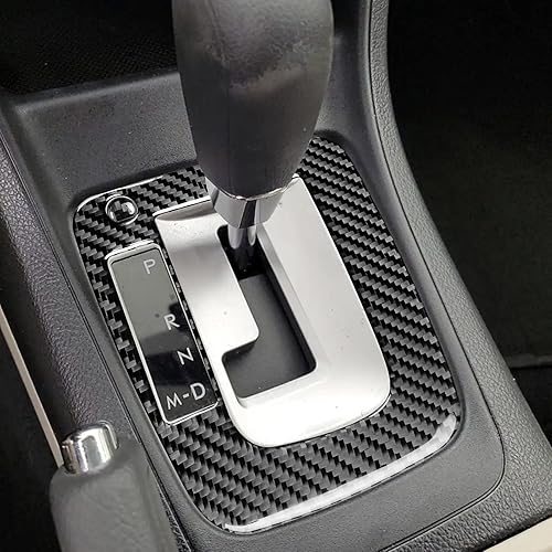 Miniatura 3 de Panel de cambio de marchas de fibra de carbono real para consola central, marco externo, accesorios para el interior del automóvil, adhesivo