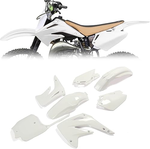 HECASA Kit completo de plástico de repuesto compatible con Honda CR85R 2003-2007 (blanco)