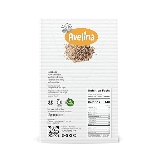 Miniatura 2 de Avelina Avena con sabor a miel instantánea con pasas y almendras