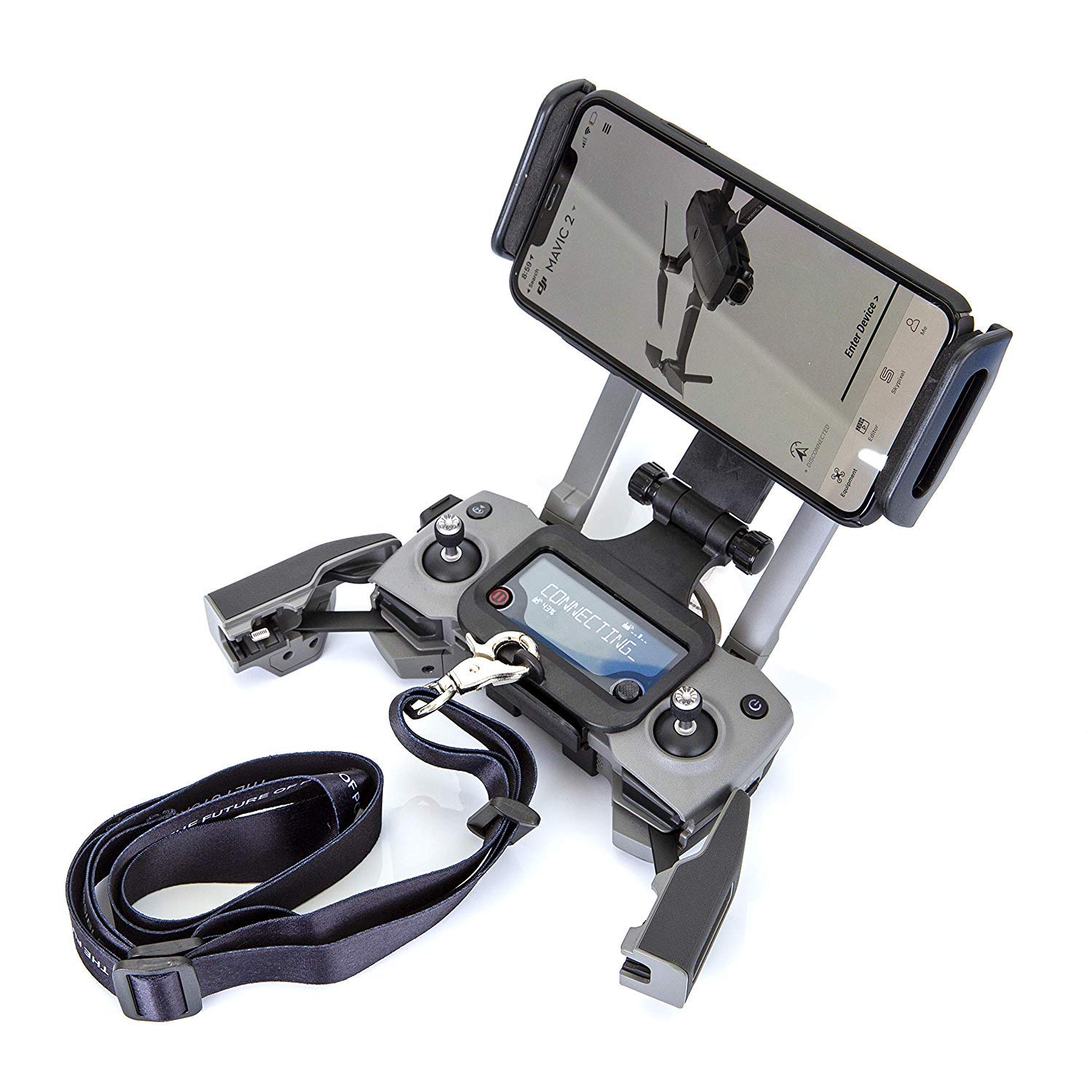 Soporte de dispositivo de control remoto para DJI Mavic 2 Pro Mavic Mini, Zoom, Mavic Air, Spark, Mavic 1, Mavic Pro Enterprise plegable de 4 a 10 pulgadas para teléfono tableta de teléfono 5