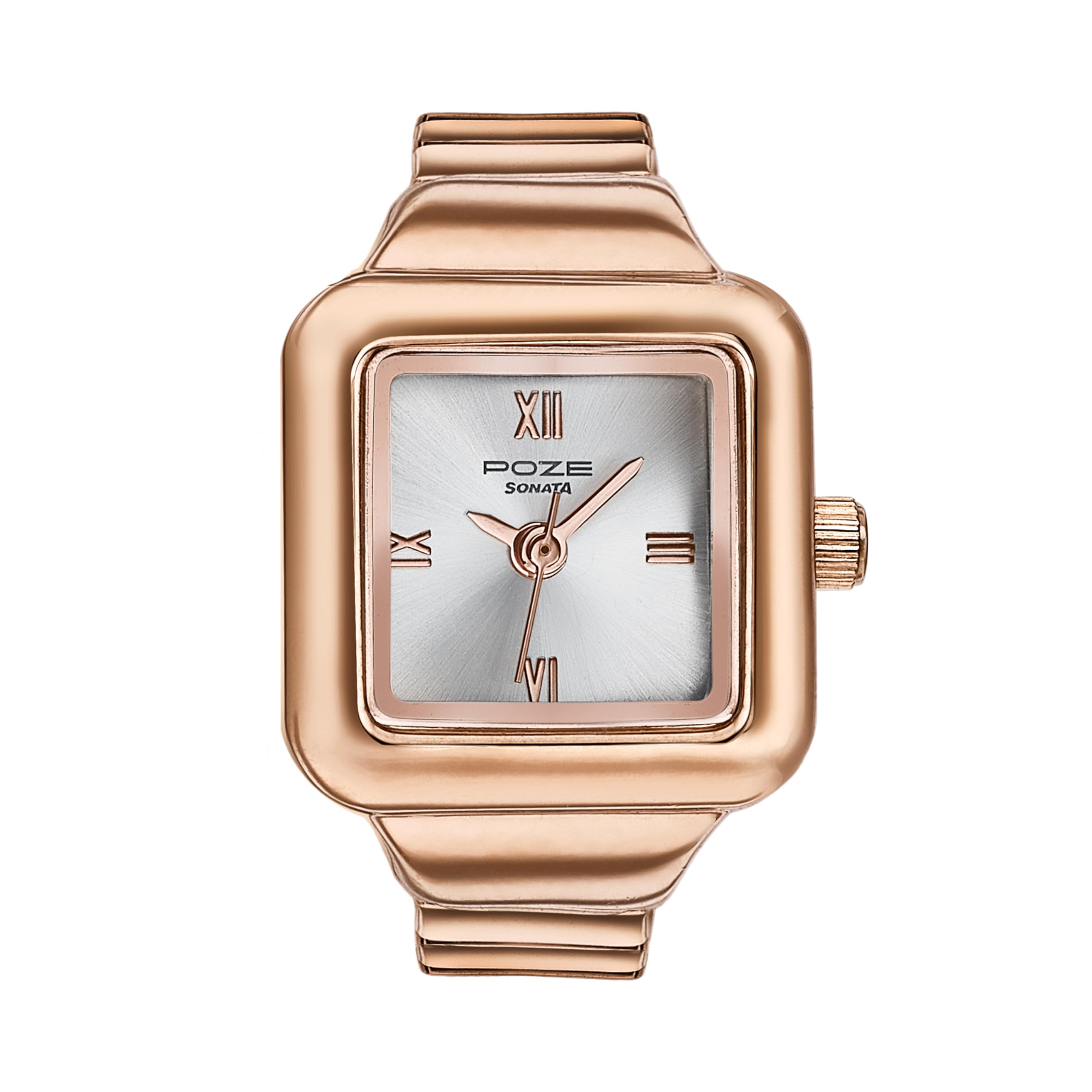 sonata Ring It 2.0 Quartz Silver Square Dial Women's Watch | Metal Material | Multi Color Band - SP80123WM01W-picture-45