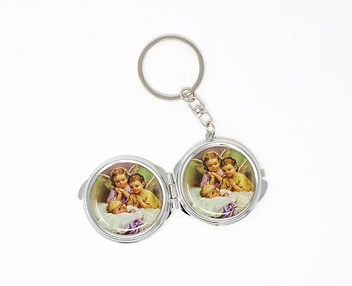 Miniatura 3 de 12 piezas nuevo bautismo mini espejo compacto llavero recuerdo fiesta para niños y niñas – Bautizo Recuerdos Angels & Baby Design Maquillaje