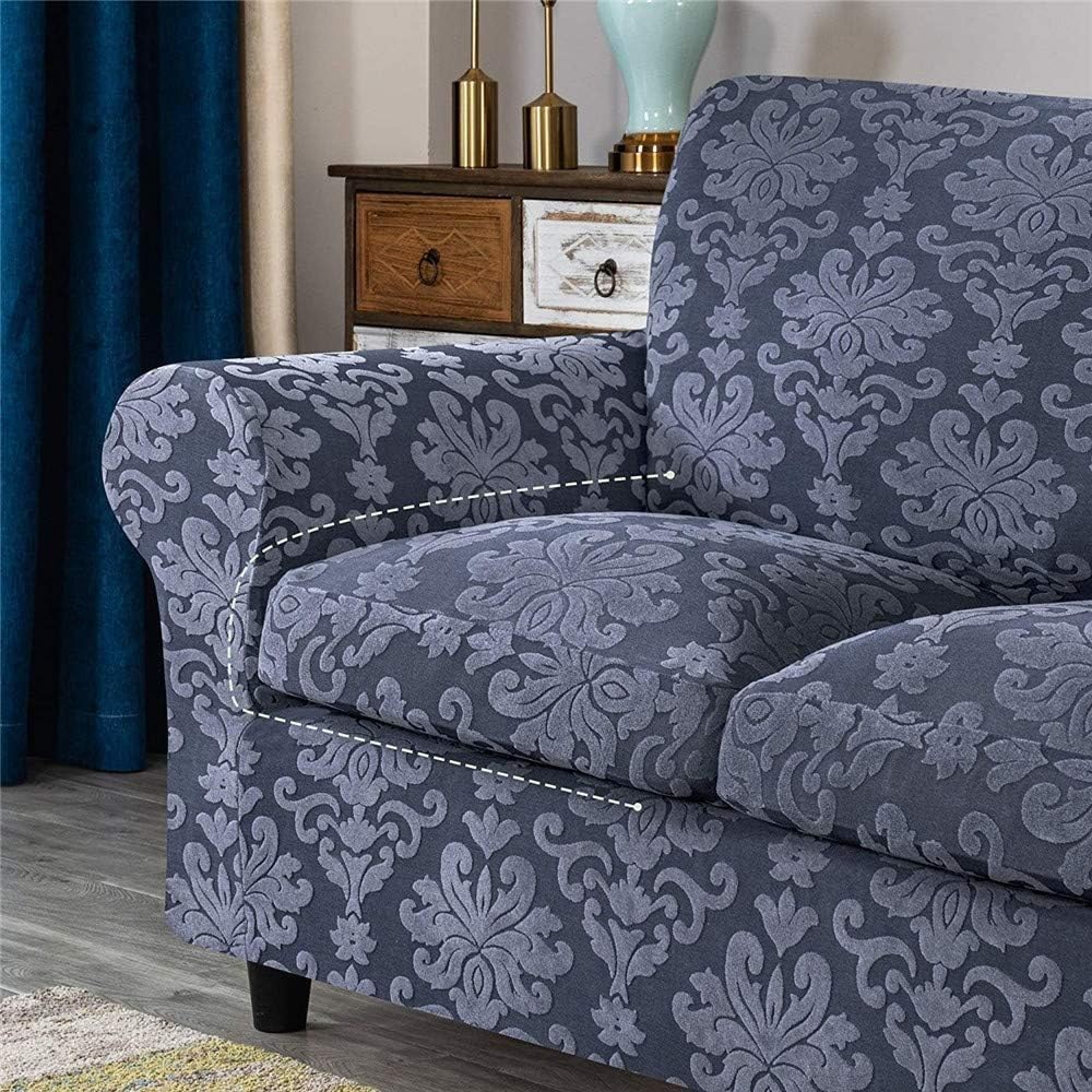 Couch Covers Sofa Slipcovers Separate Cushion Sofa Slipcover,Elegant Durable Spandex Stretch Fabric Furniture Cover,Sofa Protectors for Pets/Dogs/Kids Sofa Covers WEWYQSJXBXF-31231(Color:GrayishBlue,S