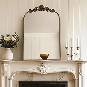 USHOWER 24" x 36" Gold Vintage Mirror