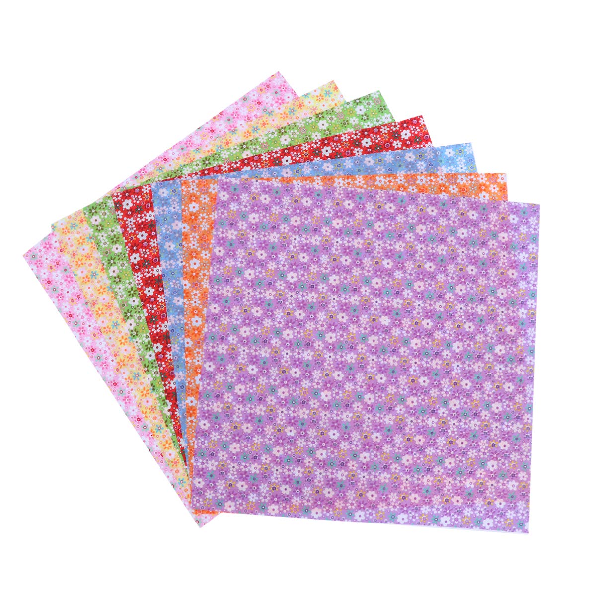 TOPINCN 7 stks 50 * 50 cm Katoen Stoffen DIY Bloemen Dots Verschillende Vierkanten Pre-Cut Quarters Bundel Katoen Quilt Stof Naaien Quilten Patchwork (rood