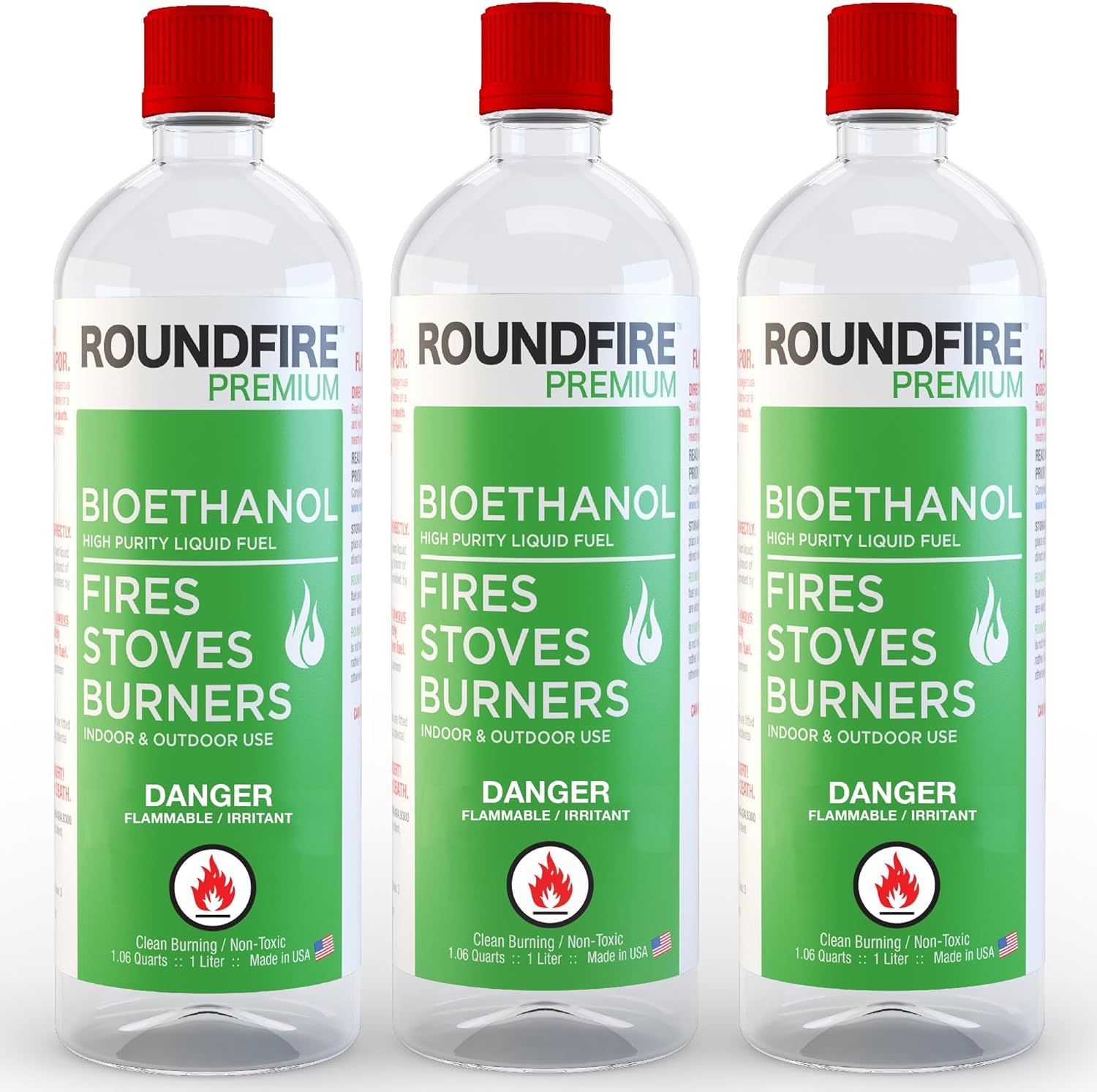 Roundfire Premium Ethanol Fuel - 3 x 1 Liter
