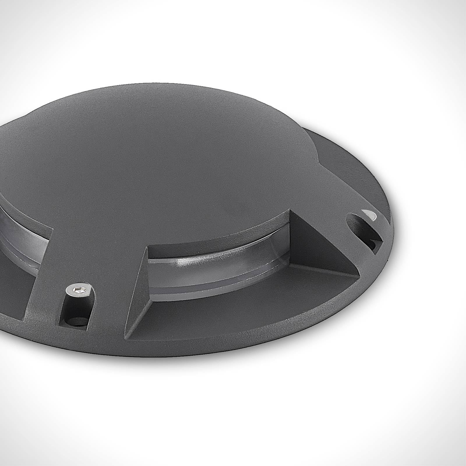Lindby Bombillas LED luz de suelo exterior en gris oscuro, foco empotrable | proyector de suelo ip67 estanco al polvo y sumergible temporalmente, 4 fuentes de luz, moderno, 3000 k blanco cálido, de