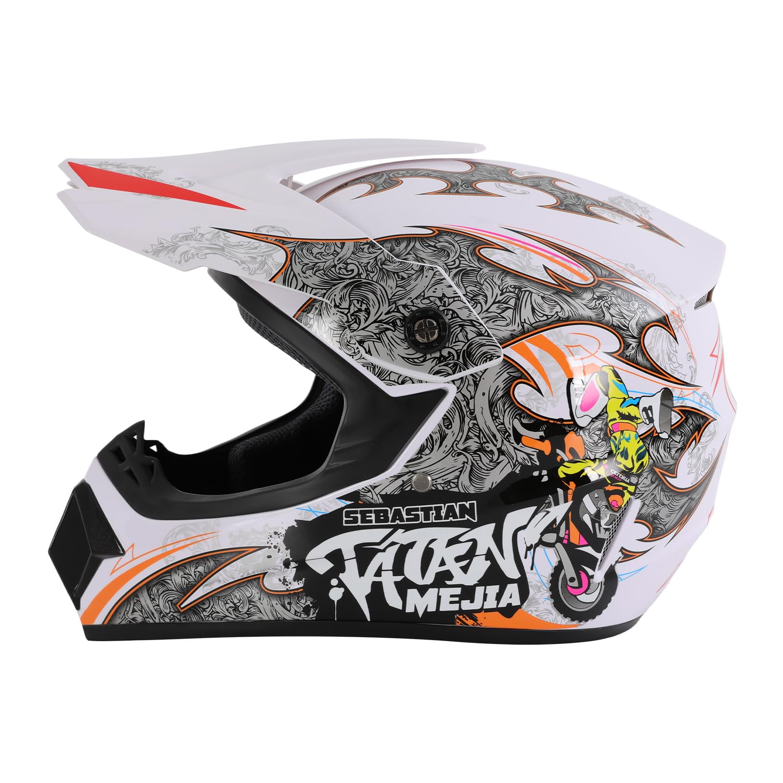 Zestaw kasków motocrossowych | Kask offroad ATV Downhill do motocykla, crossbike offroad, enduro Sport, wytrzymały kask integralny
