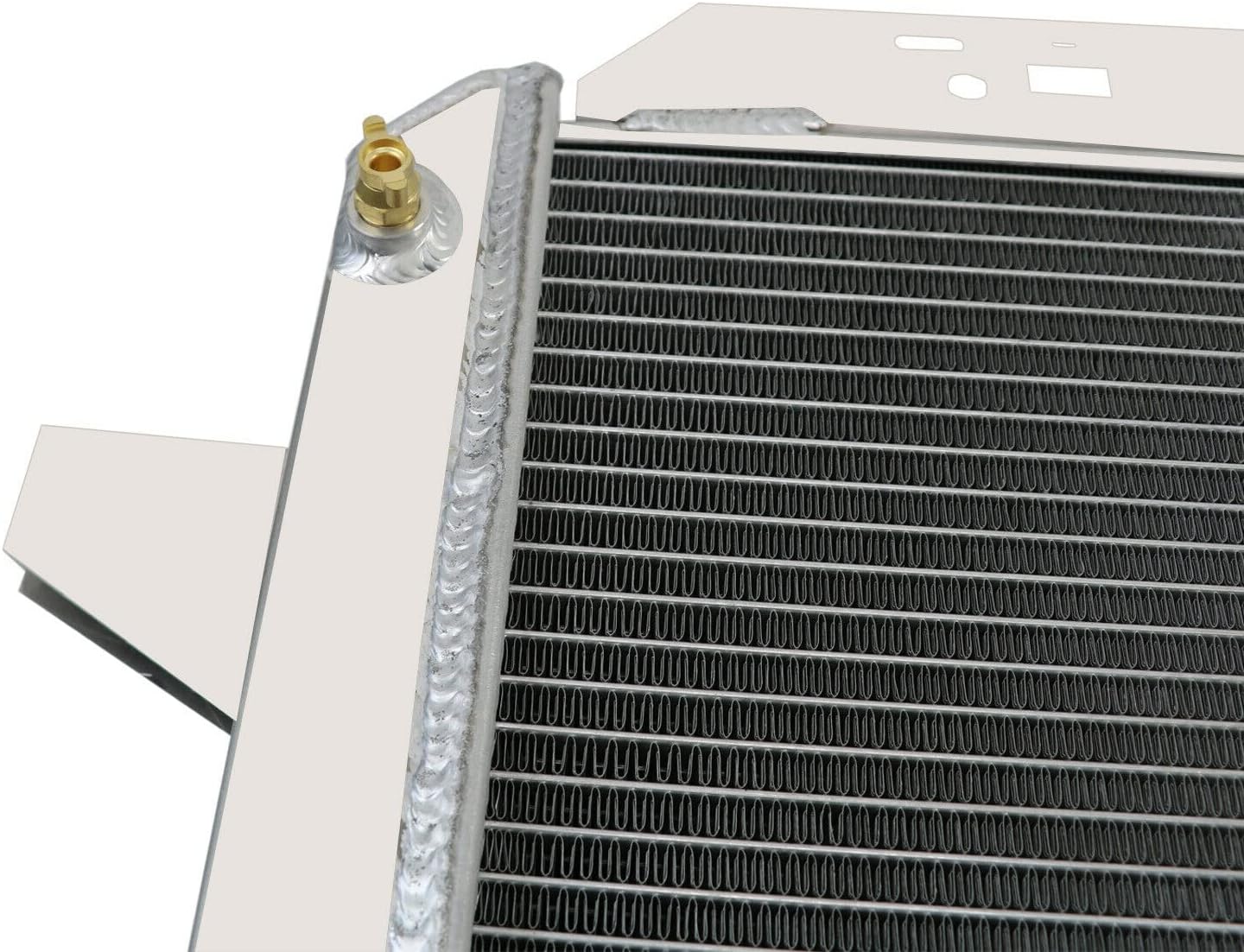 4 Row Radiator for 1985-1997 Ford F150 F250 F350 Bronco F Super Duty F53 85-97 86 87 88 89 90 91 92 93 94 95 96 5.0L 5.8L 5.8L 7.3L V8 All Aluminum
