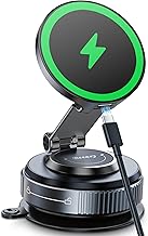 Beeasy For MagSafe Car Mount 15 W Mobile Phone Holder Car with Charging Function, Magsafe Charger Car Magnet Wireless Car Charger with Vacuum Suction Cup for iPhone 17 16 15 14 13 12 Pro Max