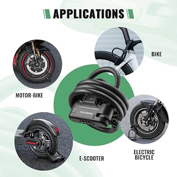 ROCKBROS NFC Fahrradschloss Bügelschloss - Wiederaufladbar Mit USB-C, Diebstahlschutz Für E-Bike & Fahrrad
