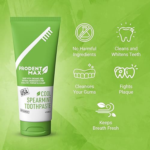 Miniatura 3 de Cool Spearmint Pasta de dientes natural, pasta de dientes blanqueadora para la salud oral y de las encías, para adultos y niños, pasta de dientes