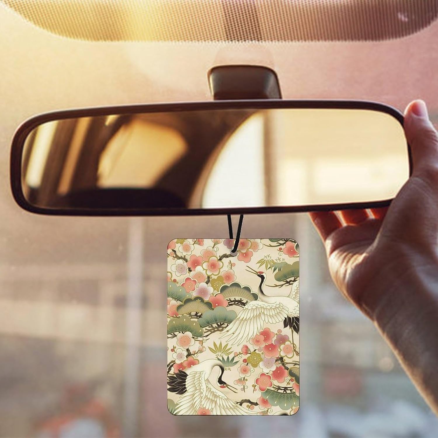 Japan Style Sakurasflower Car Air Freshener Hanging Car Scent Cards Decor Interior Accessories