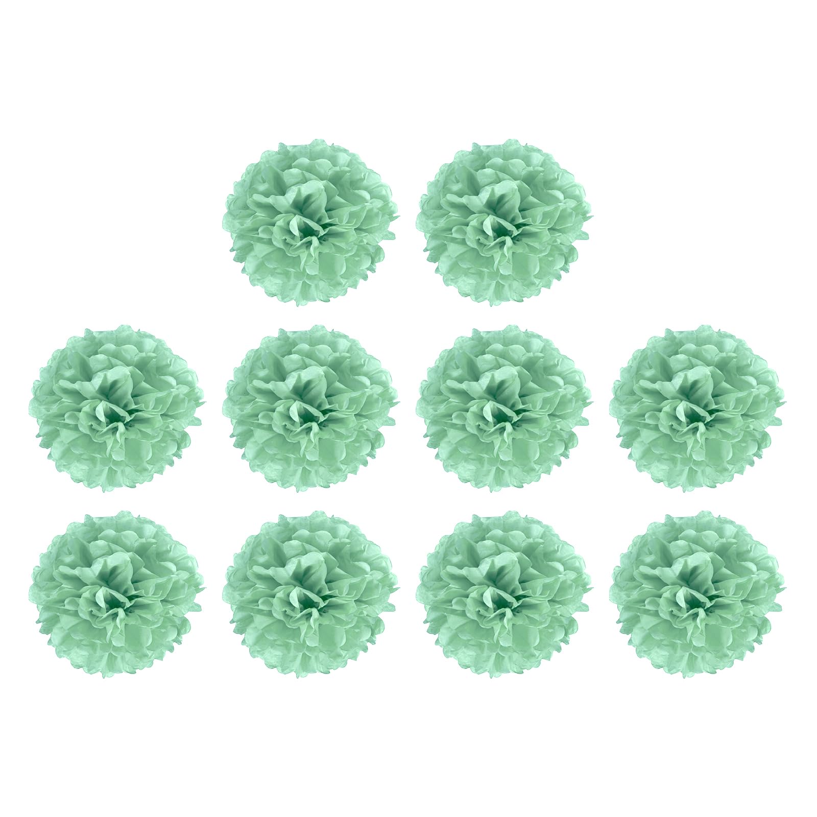 Lot De 10 Pompons En Papier De Soie Vert Foncé 15 Cm – Décorations Élégantes Mariage, Anniversaire, Fête, Douche Nuptiale, Très Résistants