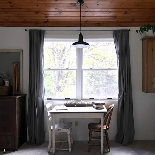 Miniatura 5 de Steel Lighting Co. Malibu - Lámpara colgante  Montaje en techo  Domo de 14 pulgadas  vástago de 12 pulgadas  Estilo de granja de acero resistente