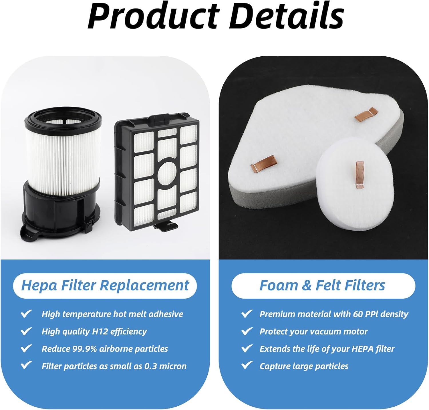 Replacement for Shark IP3251 IP3251C IP3252 IP3124 Cordless PowerDetect Vacuum, 2Filters, 2Filter Pads, 2Auto-empty Dock Filters, 2Carbon Cotton, 2Auto-empty Dock Filter Pads, 2Odor Cartridge,1Brush