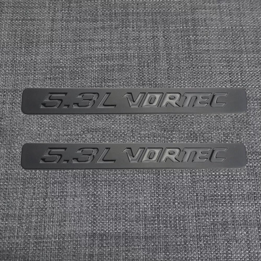 2Pcs 5.3L Vortec Hood Emblems Engine Badge Side Door Decal Compatible with 1500 2500hd Silverado Z71 Sierra (Chrome)
