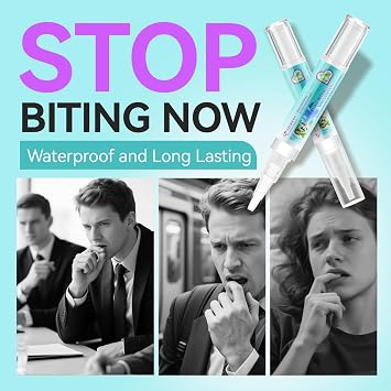 Stop Biting Nail Pen for Adults - Gelike EC Bitter Taste Treatment for Thumb Sucking Deterrent - Easy and Quickly Stop Nail-biting Habit with Safe Solution