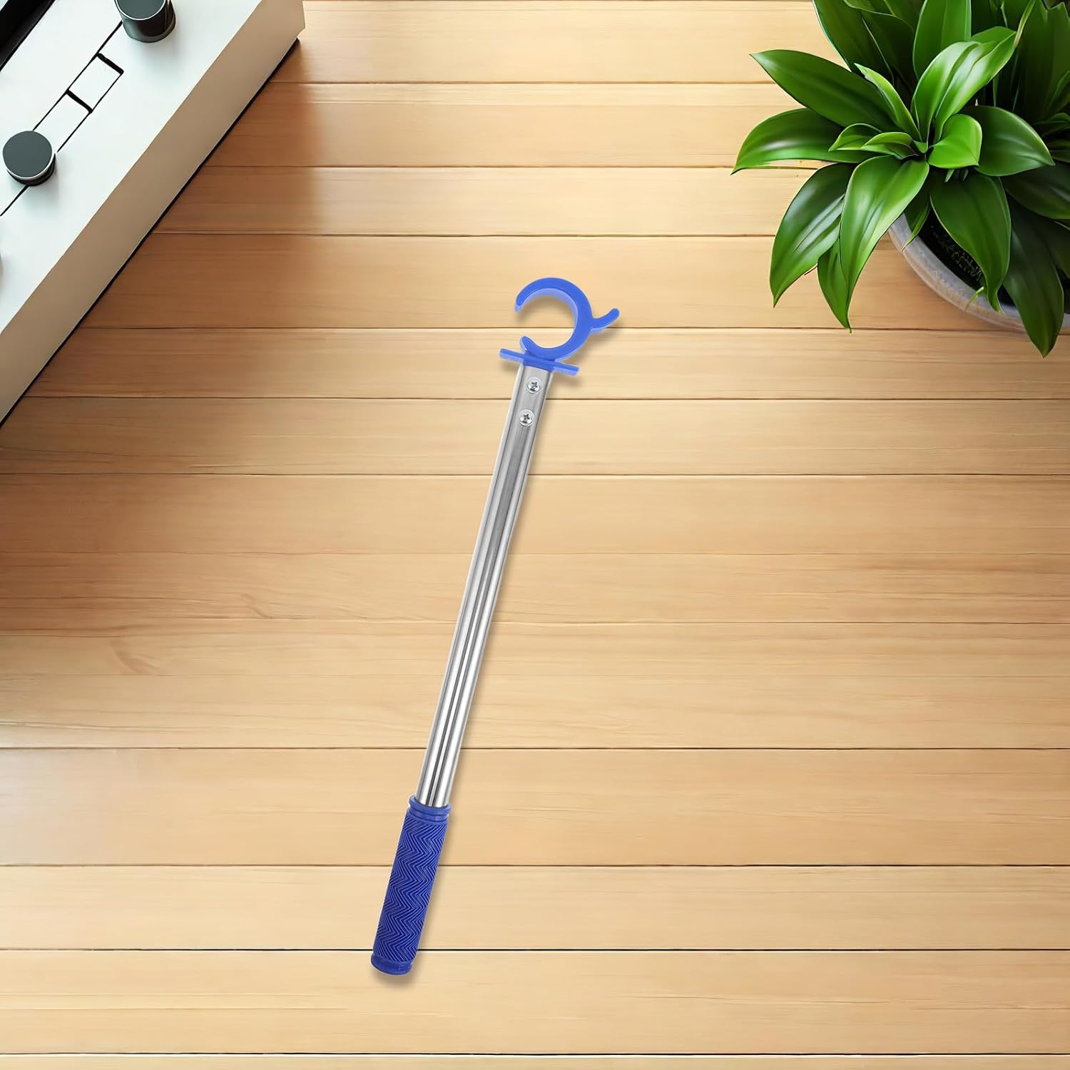 Window Opener Pole with C Shaped Hook, Adjustable Stainless Steel