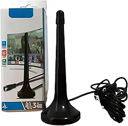 Antena Digital Interna Amplificada Hdtv/uhf/vhf Cabo 3 Mts