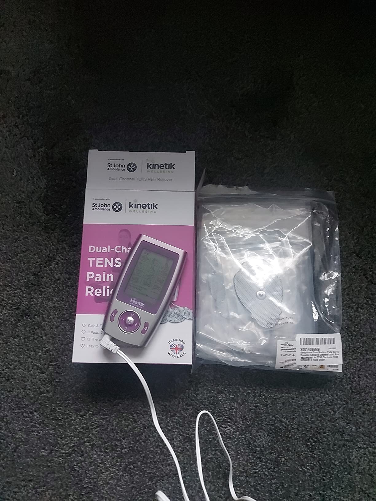 EasyHome Tens Machine Pads 16 2"x3" Reusable Adhesive Electrode TENS