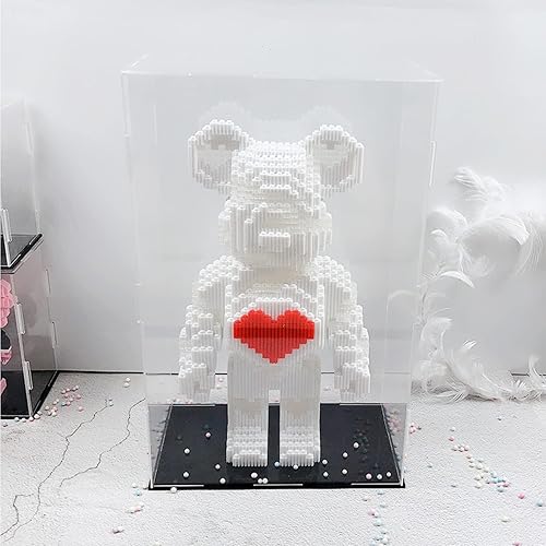 Vitrina de acrílico transparente de 29 pulgadas de alto para Bearbrick 1000% coleccionables, soporte protector a prueba de polvo, cajas de