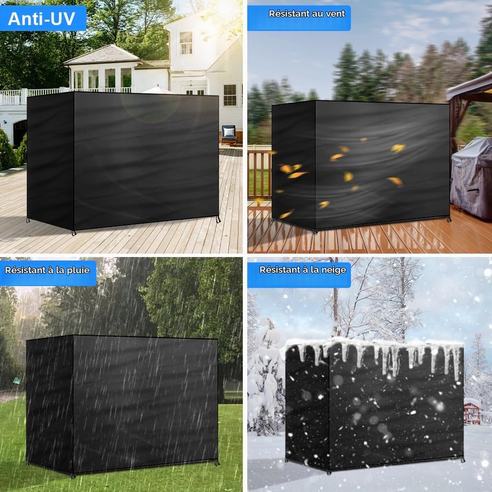AOOWU Housse de Protection Balancelle de Jardin 3 Places Bâche Étanche 220 * 135 * 170CM, Imperméable et Anti-UV