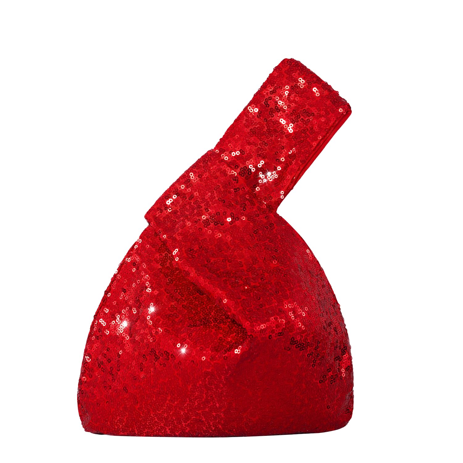 Eternal Beauty Sequin Wrist Bag, Women's Mini Portable Wristlet Knot Pouch, Sparkly Small Cute Evening Wallet Handbag Purse