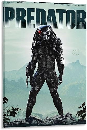 PREDATOR Póster de películas retro de los años 80, lienzo vintage para pared, póster decorativo para dormitorio, moderno, para el hogar, obras de
