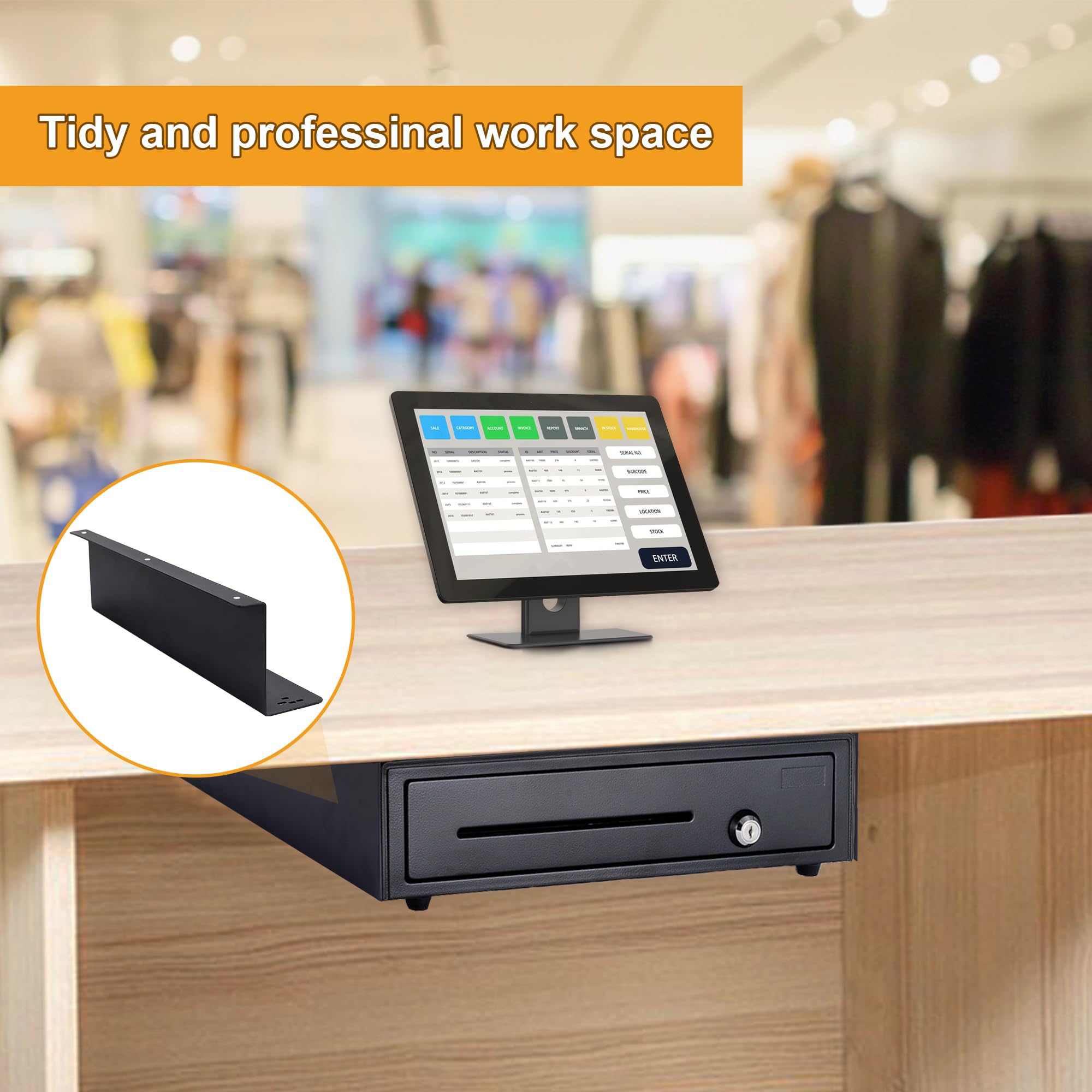 APG Cash Drawer キャッシュ　ドロワー　レジ Amazon.co.jp: カウンター下キャッシュドロワー取り付け