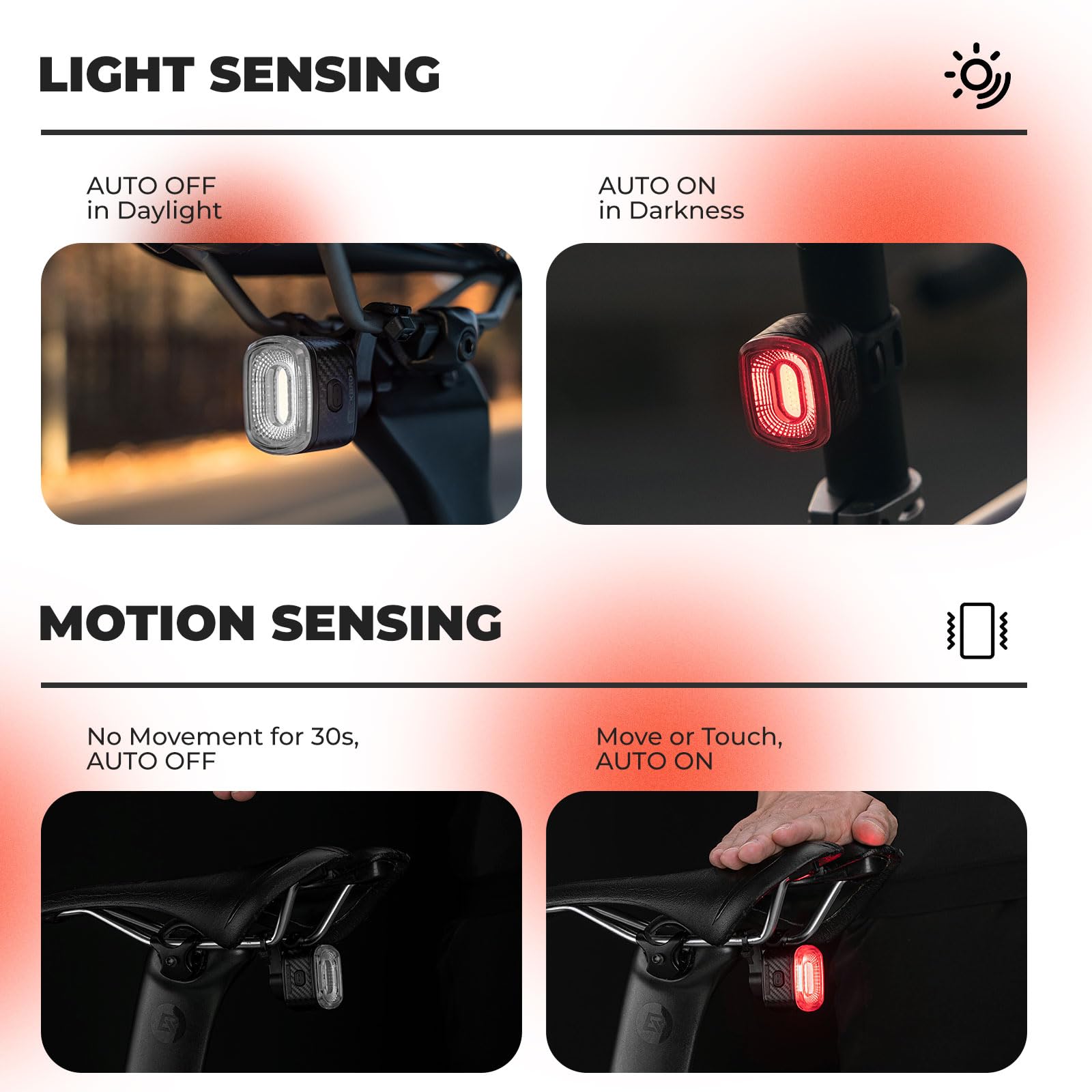 ROCKBROS Luce Posteriore Per Bici LED Impermeabile USB - Foto 4