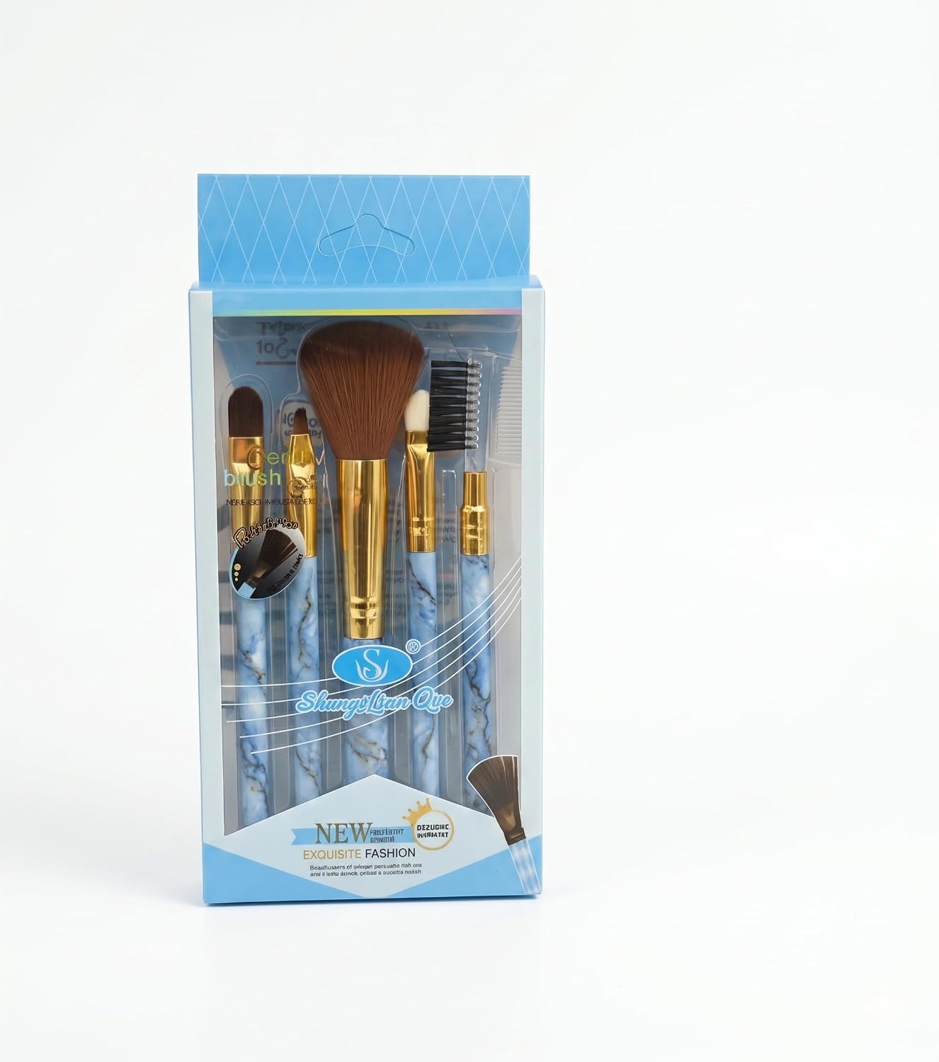 KCC ENTERPRISE Premium Makeup Brush Set with Blue Marble Handles – Professional Cosmetic Brush Kit for Foundation, Powder,... - Review, Price and Buying Guide