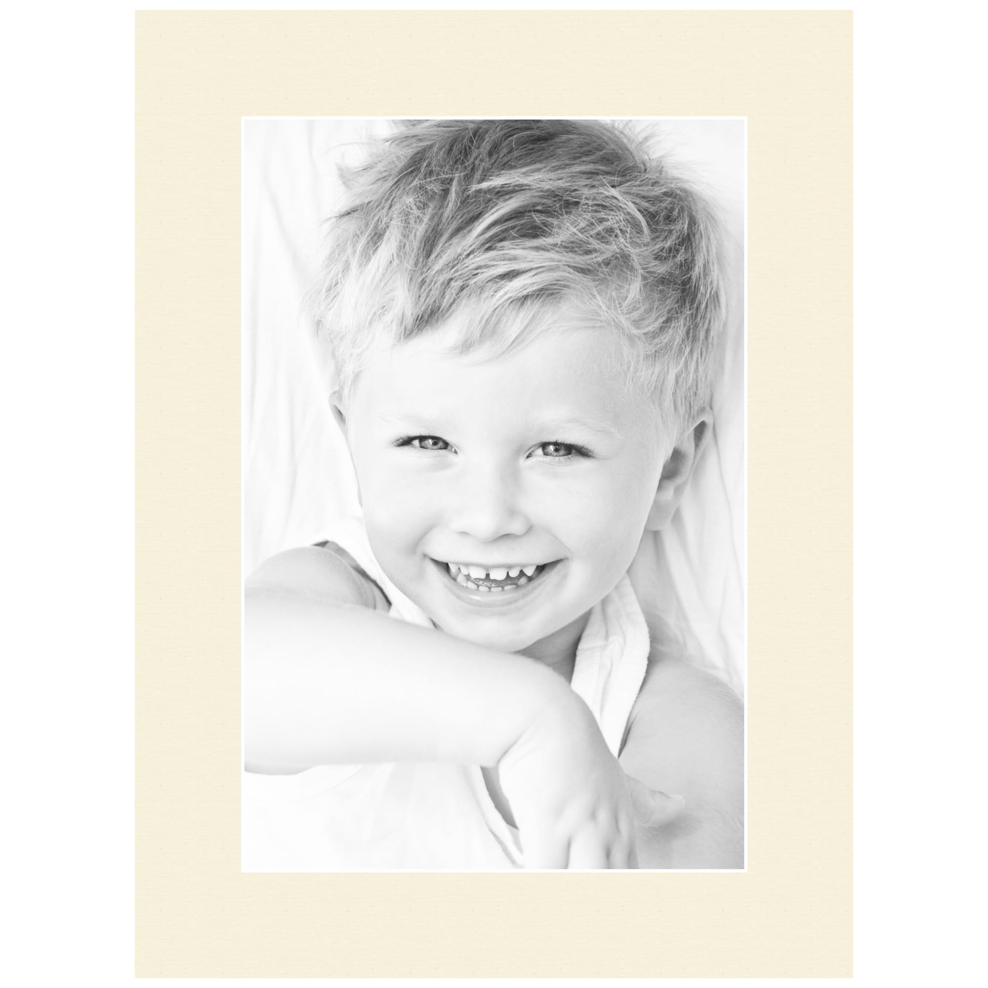 8x12 Cream Linen/Ivory Custom Mat for Picture Frame with 4x8 Opening Size (Mat Only, Frame NOT Included) - 5 Pack