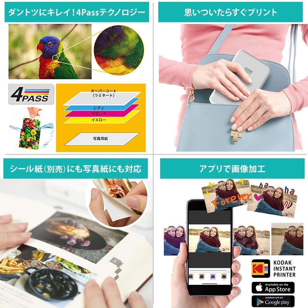 Amazon | コダック KODAK インスタントフォトプリンター P210 WH