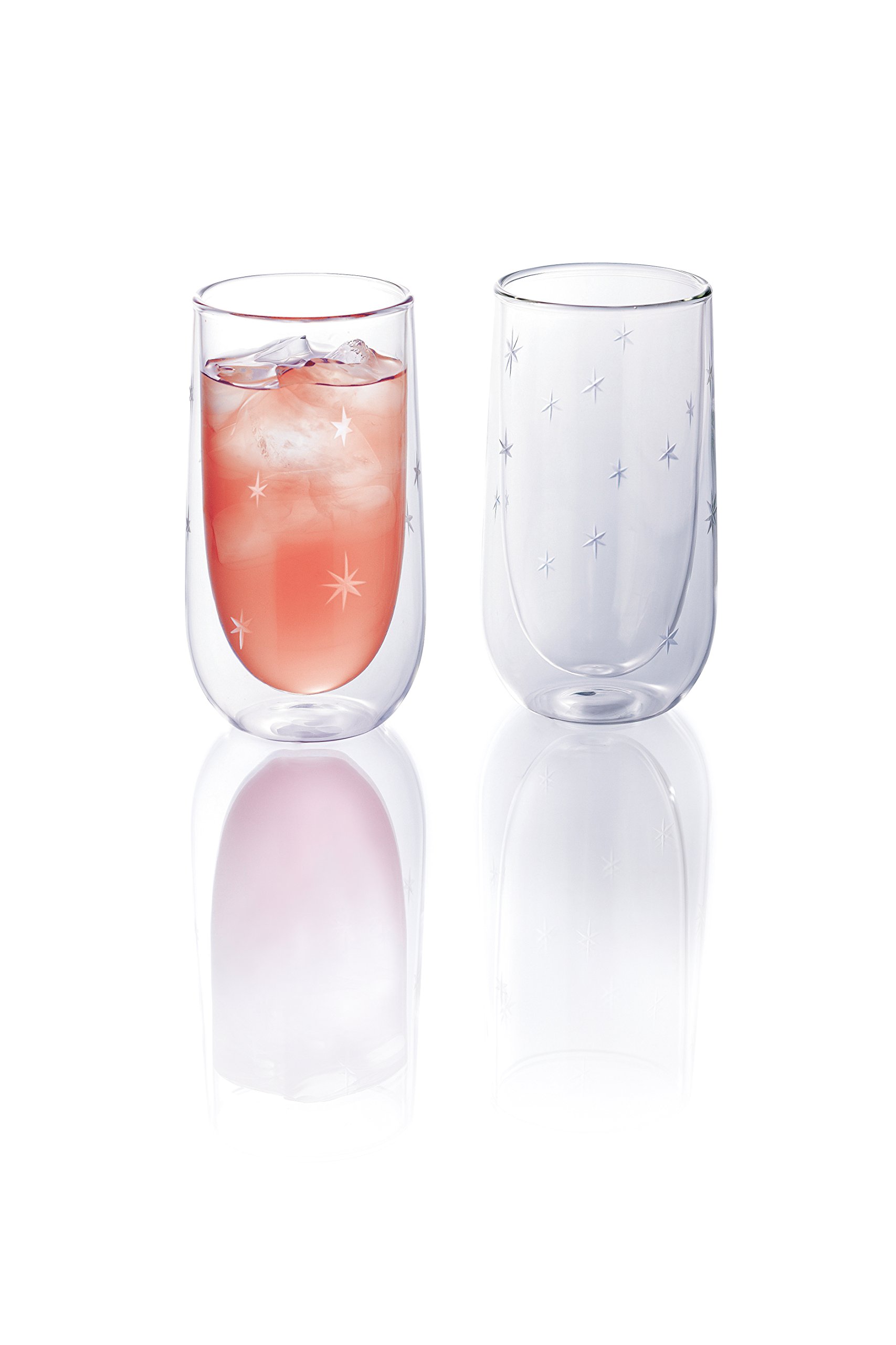 Amazon｜アペックスハート ペアグラス ガラス 二重構造 390ml