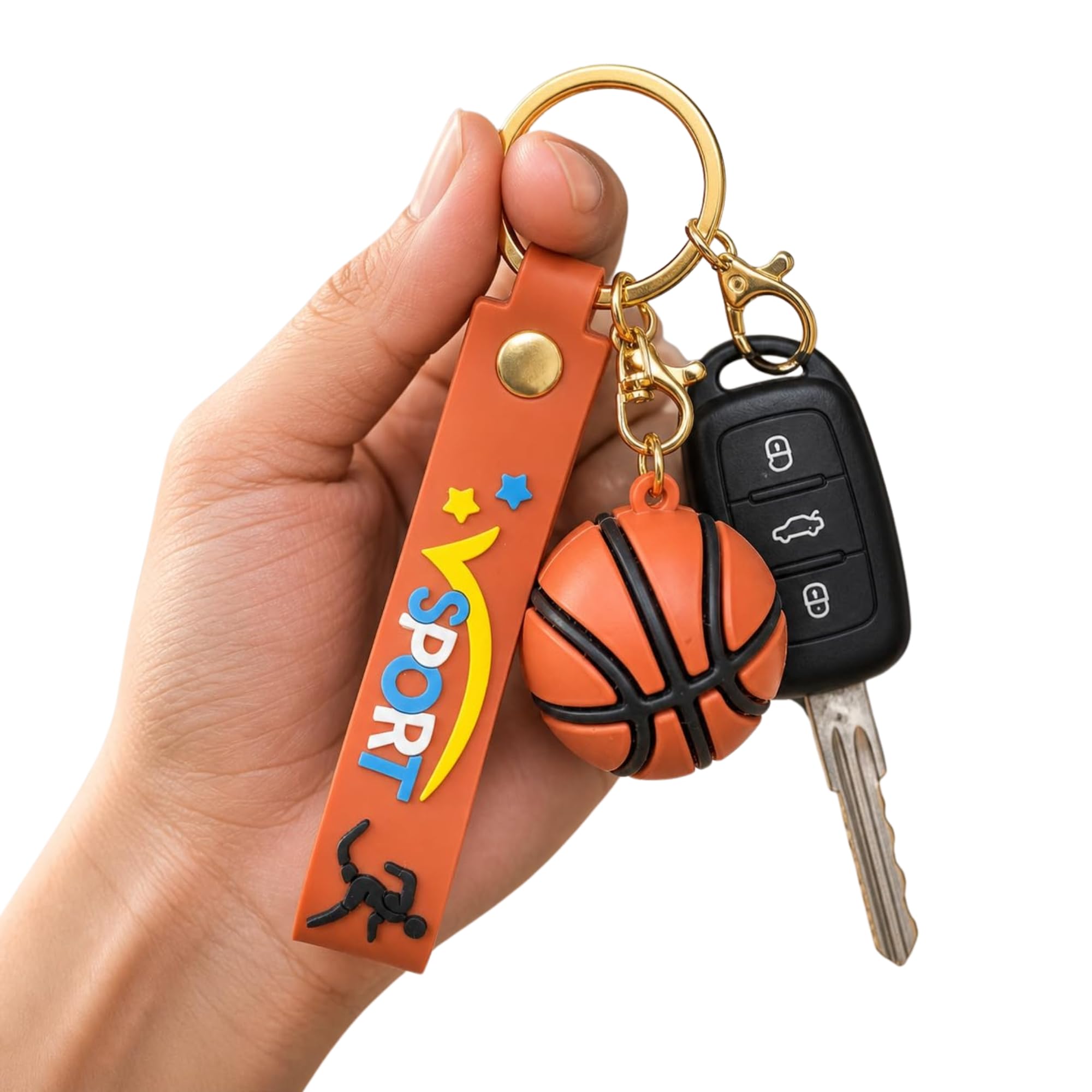Silicone Key Chain for Bike | Ronaldo Key Chain Design | Keyboard Keychain Soft Rubber Keyring for Car, Bike & Gifts | Stylish Durable Key Holder for Men & Boys-image-21