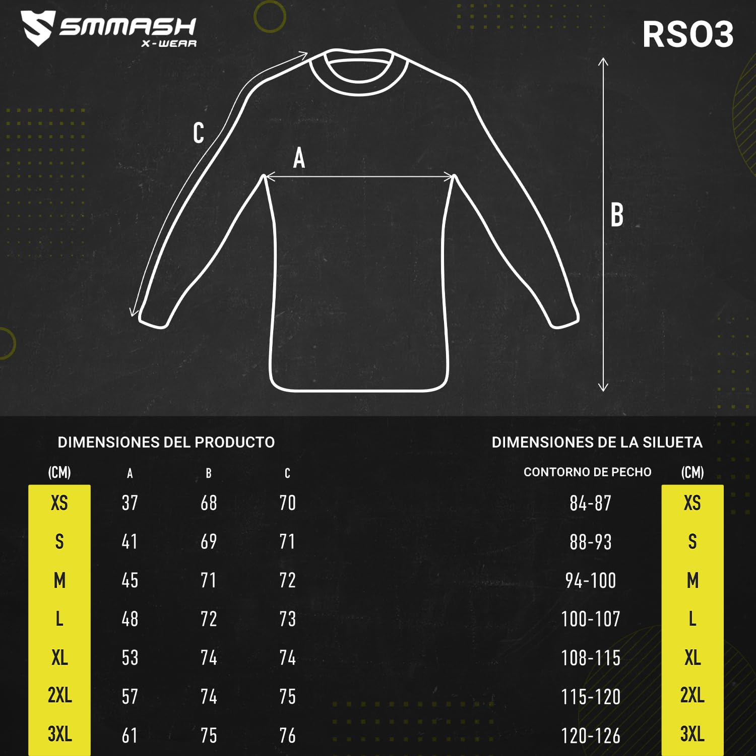 SMMASH Maori Rashguard Hombre Manga Larga, Camisetas Hombre para MMA, Artes Marciales, Krav Maga, BJJ, K1, Karate, Material Transpirable y Antibacteriano