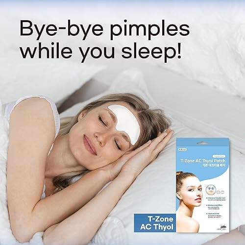 Miniatura 2 de Labottach - 4 parches para espinillas para acné T-Zone AC Thyol con zinc, calcomanías para rostro y piel, extracto de hoja de olivo, árbol de té,