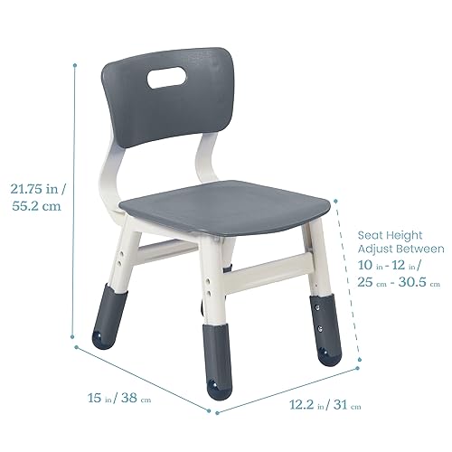 Miniatura 11 de ECR4Kids Silla ajustable para aula, asientos flexibles, color azul, paquete de 2 Azul,Verde (Grassy