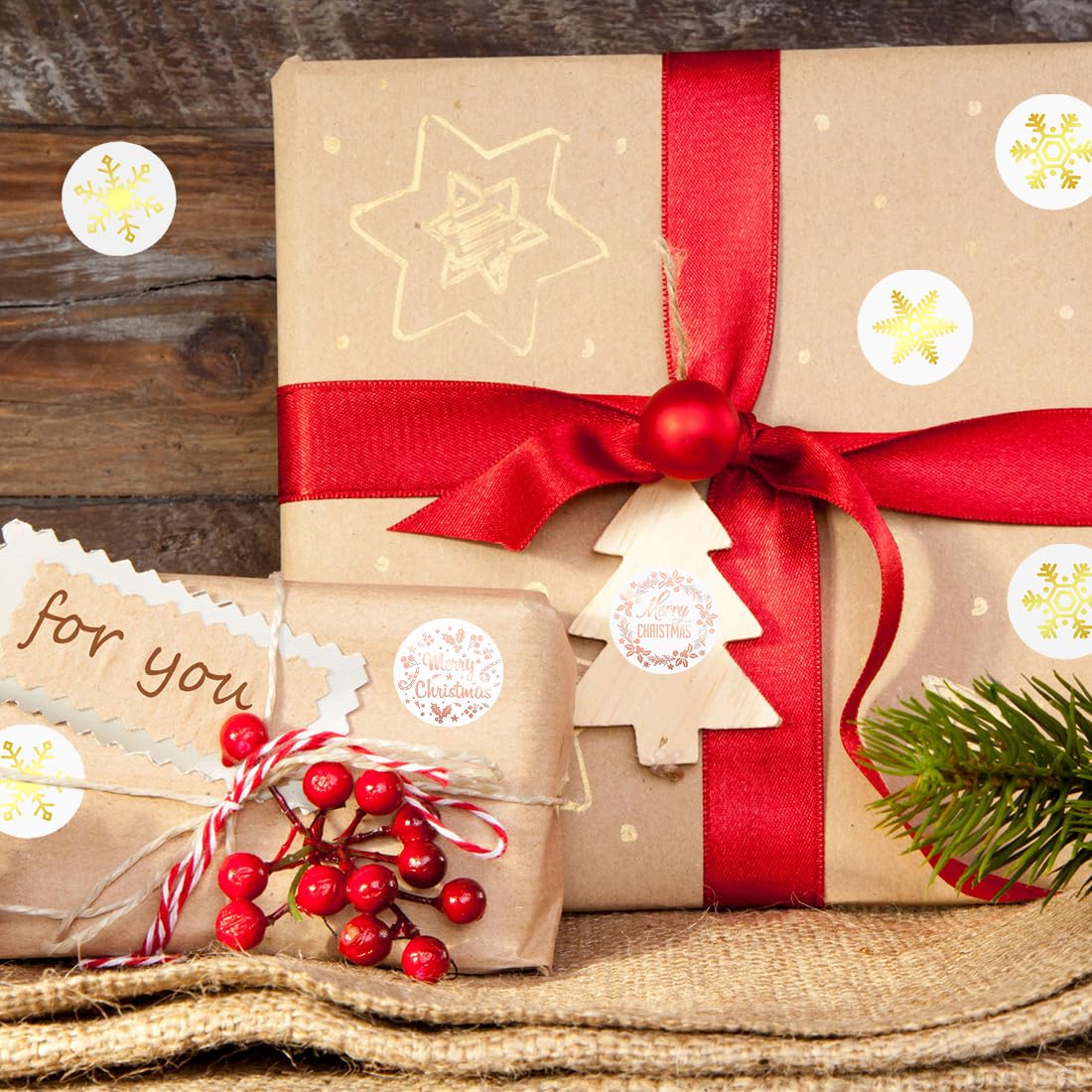 Etiquetas Navidad 100 Pegatinas De Regalo Autoadhesivas Para Paquetes De  Tarta | Cuotas Pegatinas Para Poner Nombre Navidad, image size:1100x1100