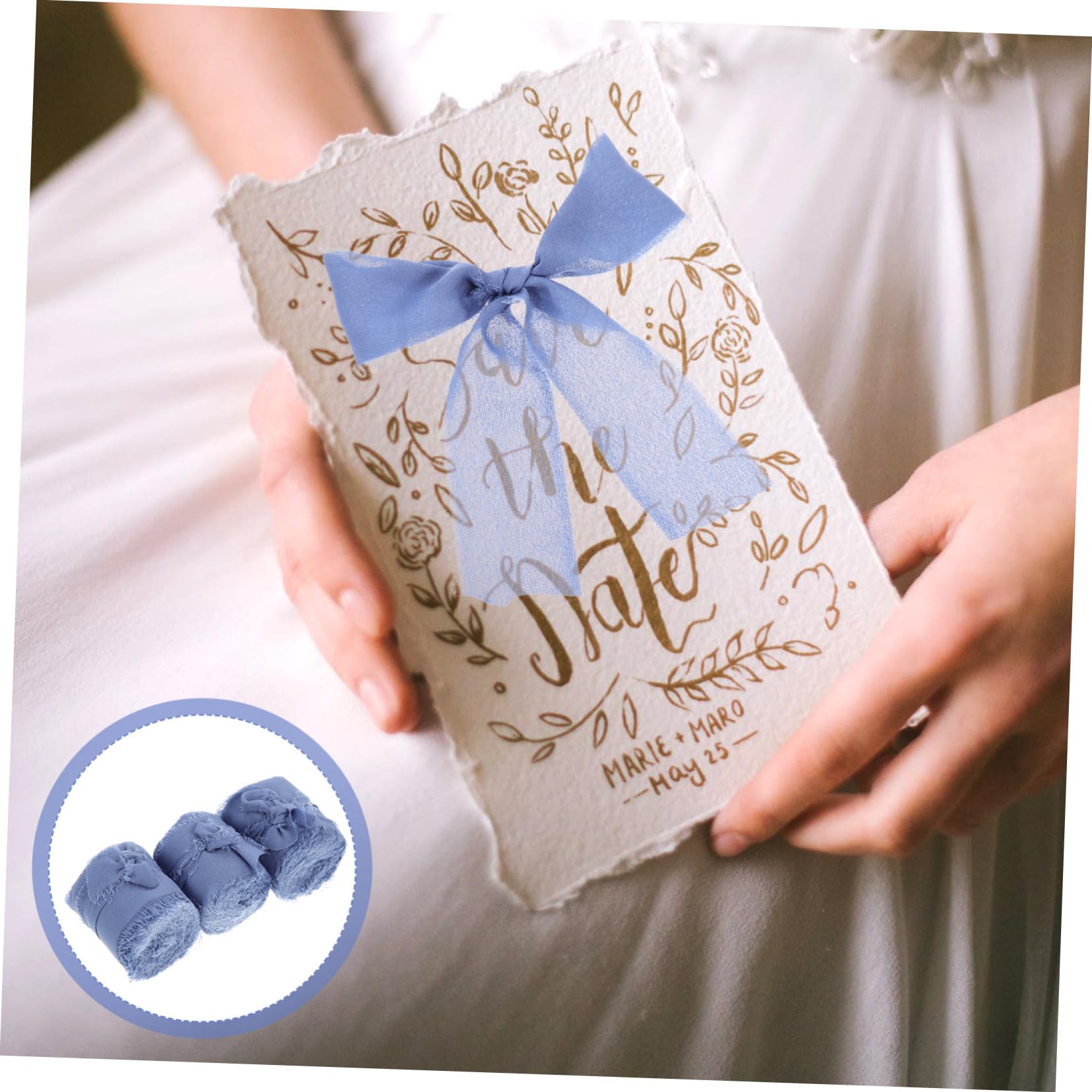 NUOBESTY 12stücke Fransen-bänder Chiffon Für Hochzeiten Bastelprojekte Und Geschenkverpackungen Yards Pro Für Brautsträuße Und Einladungen