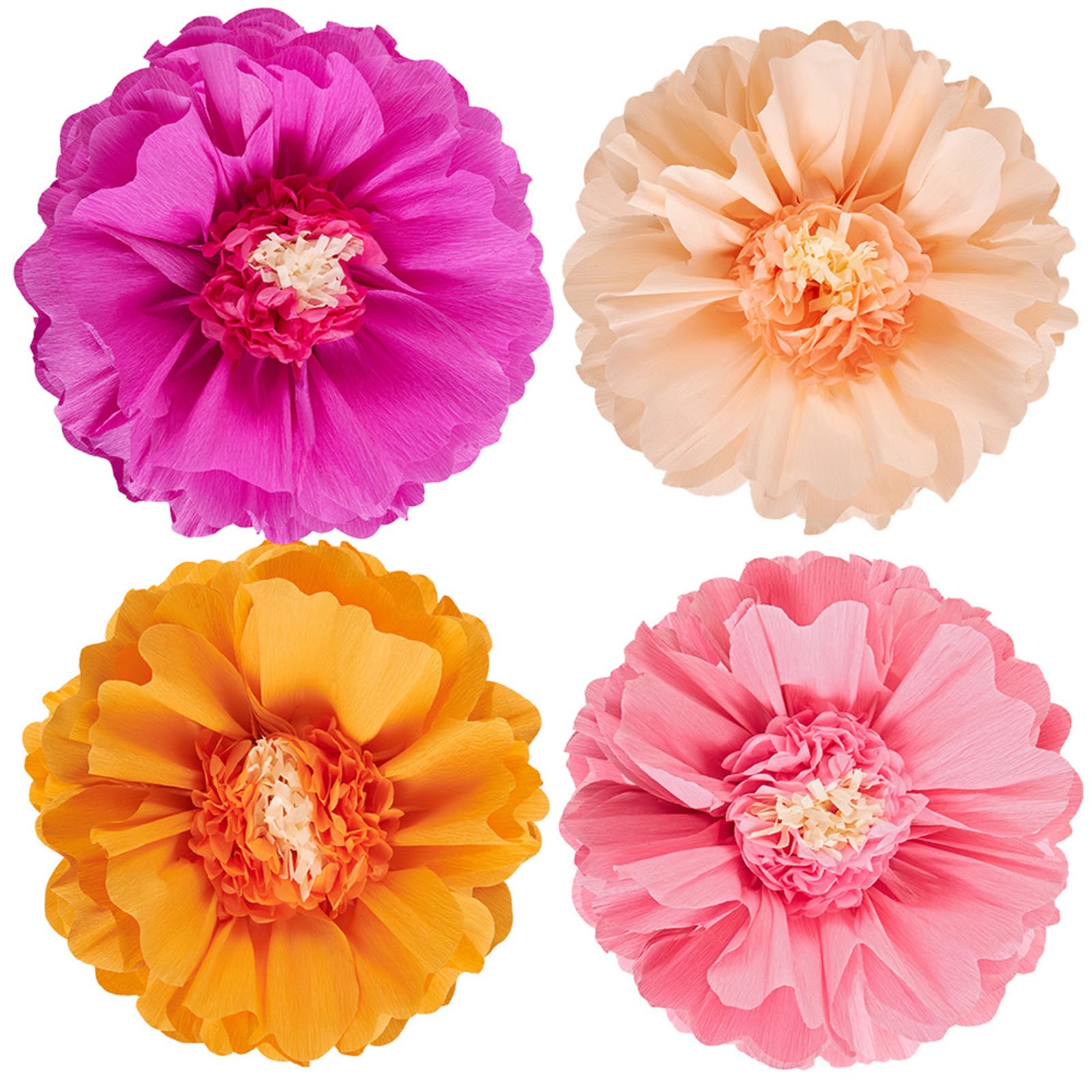 carotoe Of 4 Paper Flower Ball Decorations Hanging Ornament for Wedding Reception Bridal Showers Birthday Decoration Anniversary Celebration Decorations