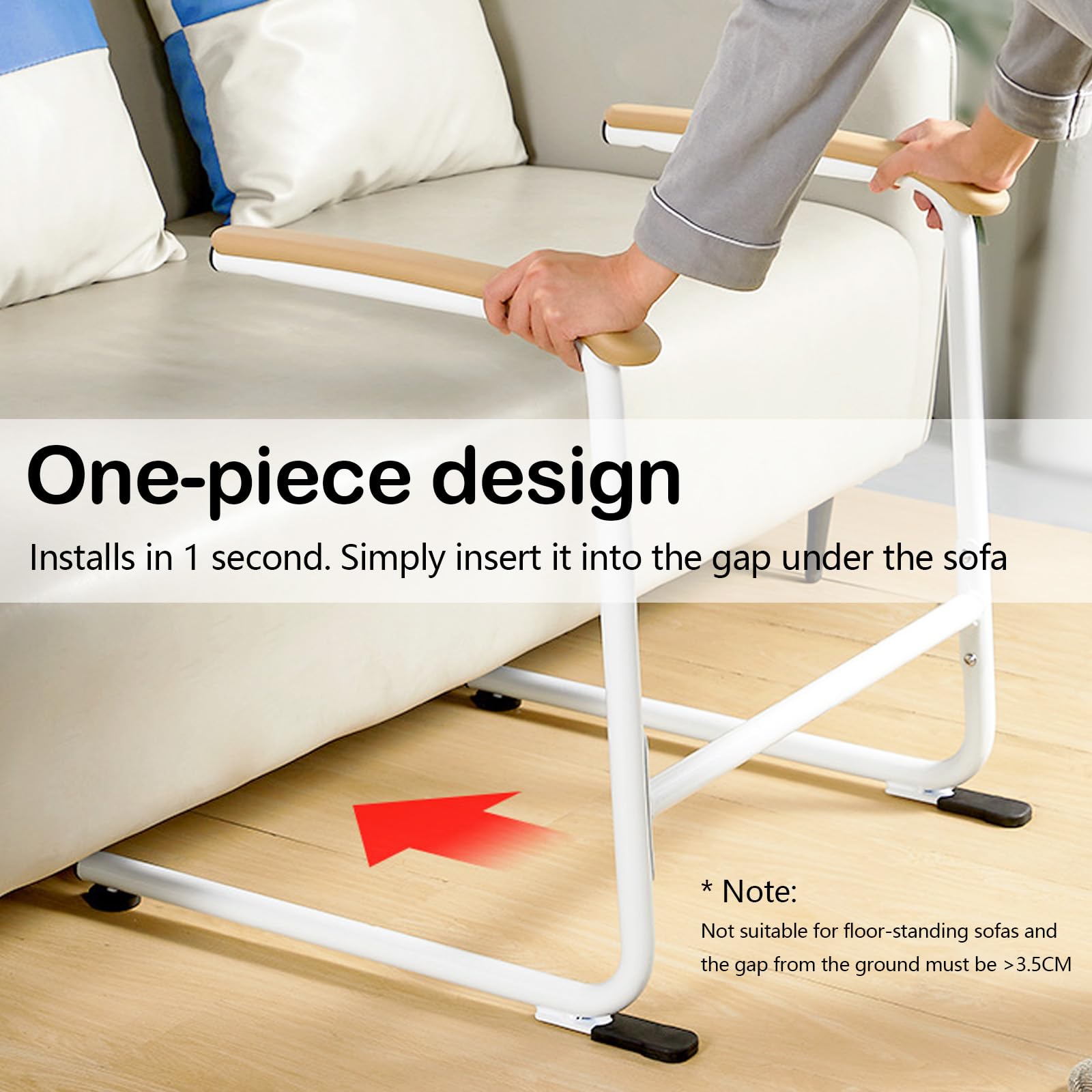 Ayuda Para Levantarse, Escalera Seguridad Asidero Para Personas Mayores Asidero Seguridad Ayuda Para Levantarse Riel Para Movilidad Sofá Asa Auxiliar 53cm Ancho 65cm Alto Capacidad Carga 150Kg